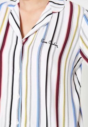 Pijama Dama Bumbac Pierre Cardin, Camasa și Short cu Dungi