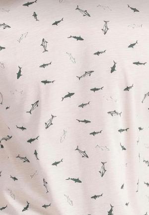 Pijama Bărbați Mânecă Scurtă și Pantalon Scurt cu Imprimeu Rechin