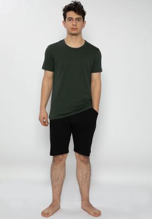 Pijama Bărbați Mâneca Scurtă și Pantaloni Scurți – Verde