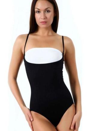 Body Corset Sub Sâni, cu Bretele Reglabile și Țesătură Elastică Respirabilă, Negru