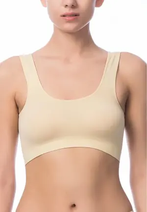 Büstieră cu Bretele Late-Bej