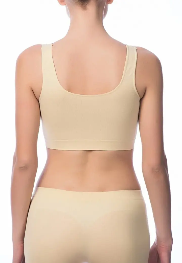 Büstieră cu Bretele Late-Bej