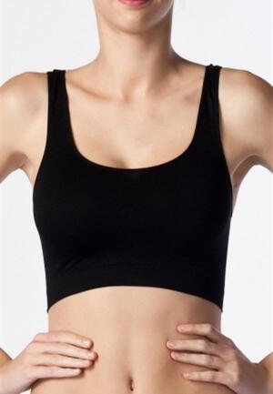 Büstieră cu Bretele Late-Negru