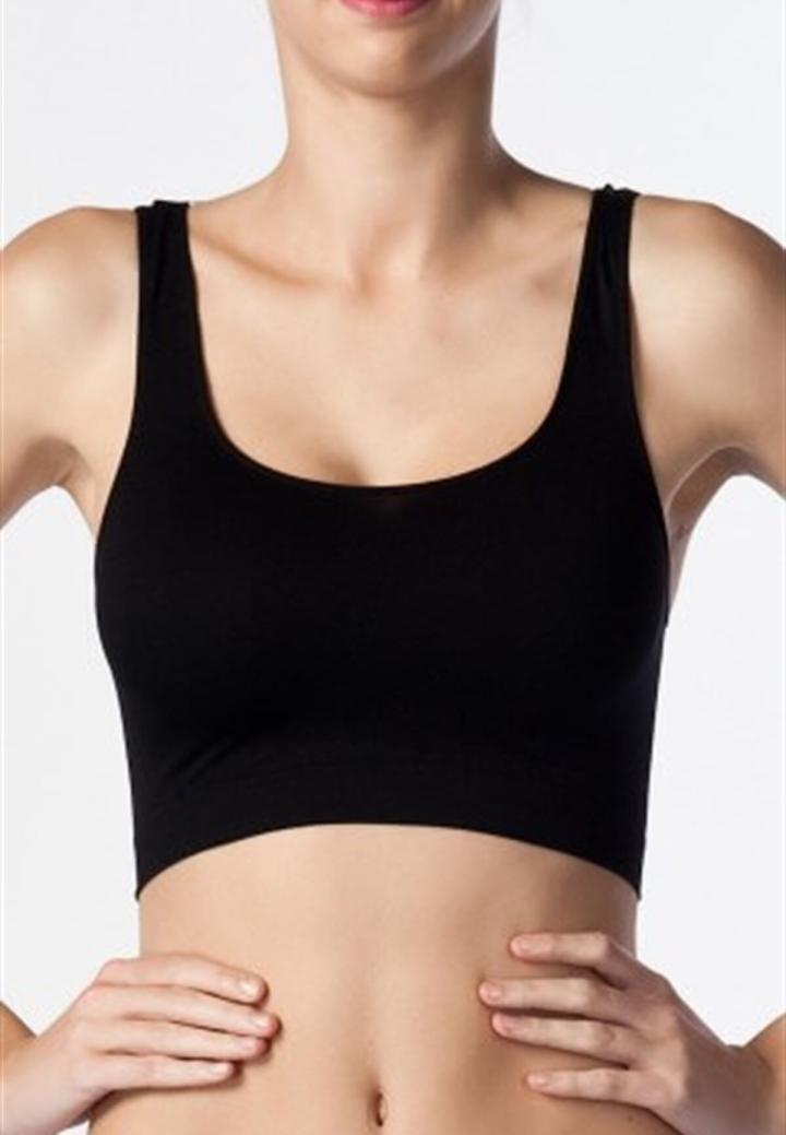 Büstieră cu Bretele Late-Negru