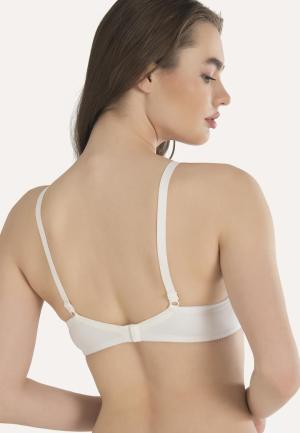 Sutien cu burete și push-up, Alb