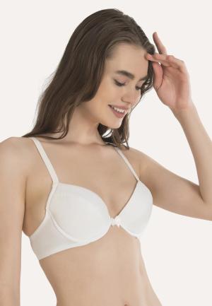 Sutien cu burete și push-up, Alb