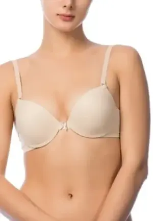 Sutien cu burete și push-up, bej