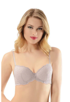 Sutien cu Dantelă, Push-Up și Balene de Susținere, Lila