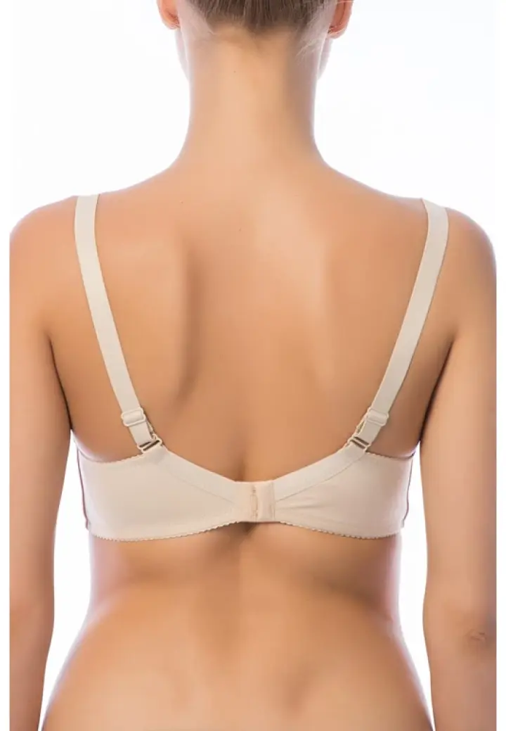 Sutien Minimizer din Dantelă, Fără Balene, Bej