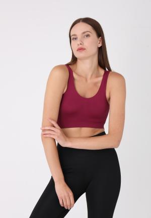 Bustieră din microfibră cu bretele late, -Bordo