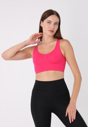 Bustieră din microfibră cu bretele late, -Fucshia