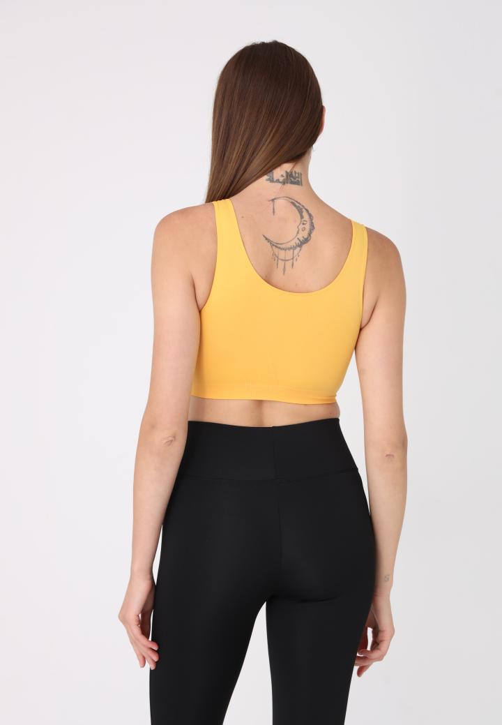 Bustieră din microfibră cu bretele late, -Galben