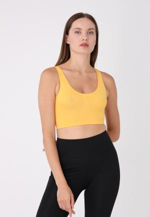 Bustieră din microfibră cu bretele late, -Galben