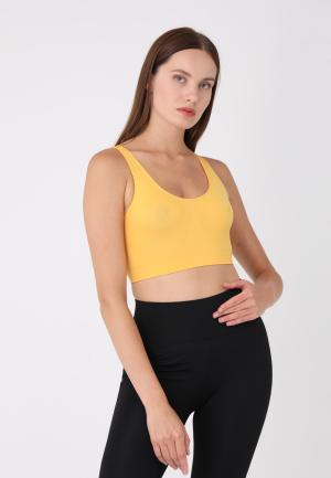 Bustieră din microfibră cu bretele late, -Galben