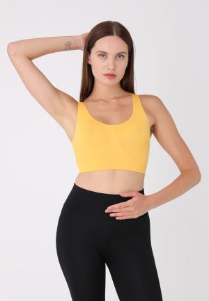 Bustieră din microfibră cu bretele late, -Galben