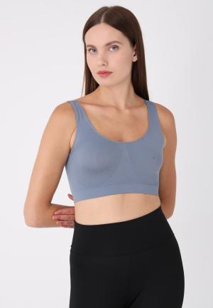 Bustieră din microfibră cu bretele late, Gri