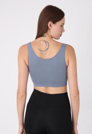 Bustieră din microfibră cu bretele late, Gri