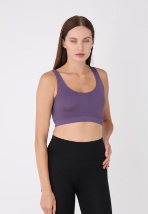 Bustieră din microfibră cu bretele late, -Mov