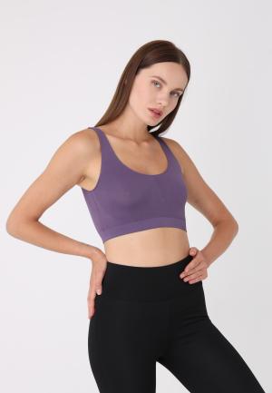 Bustieră din microfibră cu bretele late, -Mov