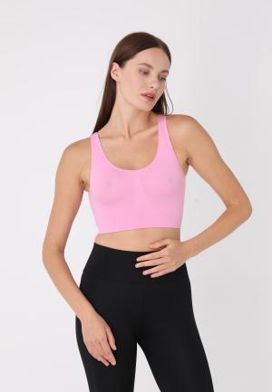 Bustieră din microfibră cu bretele late, -Roz