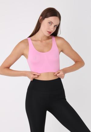 Bustieră din microfibră cu bretele late, -Roz