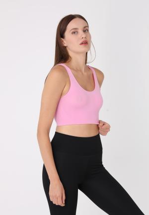 Bustieră din microfibră cu bretele late, -Roz