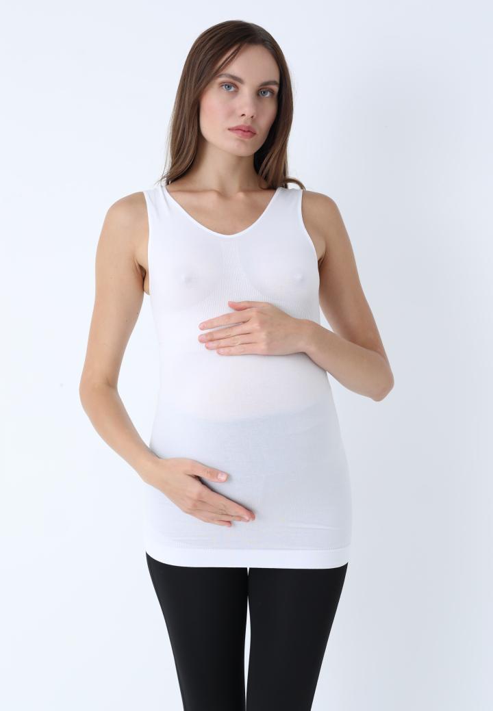 Maiou pentru gravide din modal, Alb