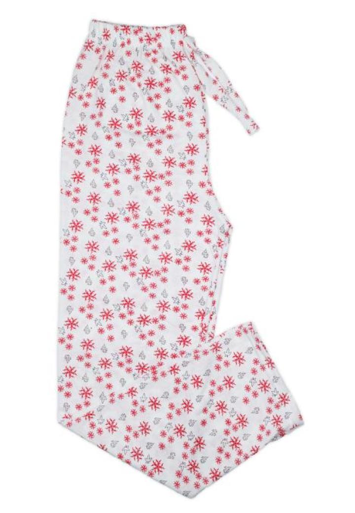 Pantaloni de Pijama Crăciun din Bumbac cu Fulguri