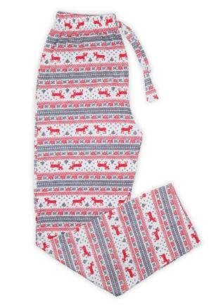 Pantaloni de Pijama Crăciun cu Reni – Roșii,
