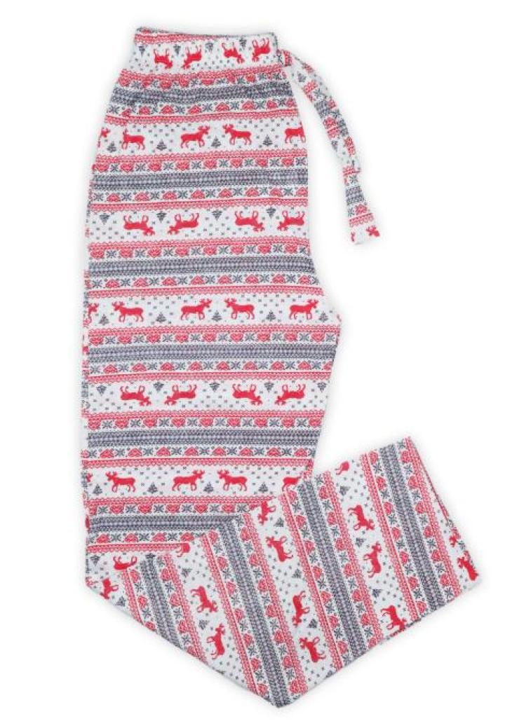 Pantaloni de Pijama Crăciun cu Reni – Roșii,