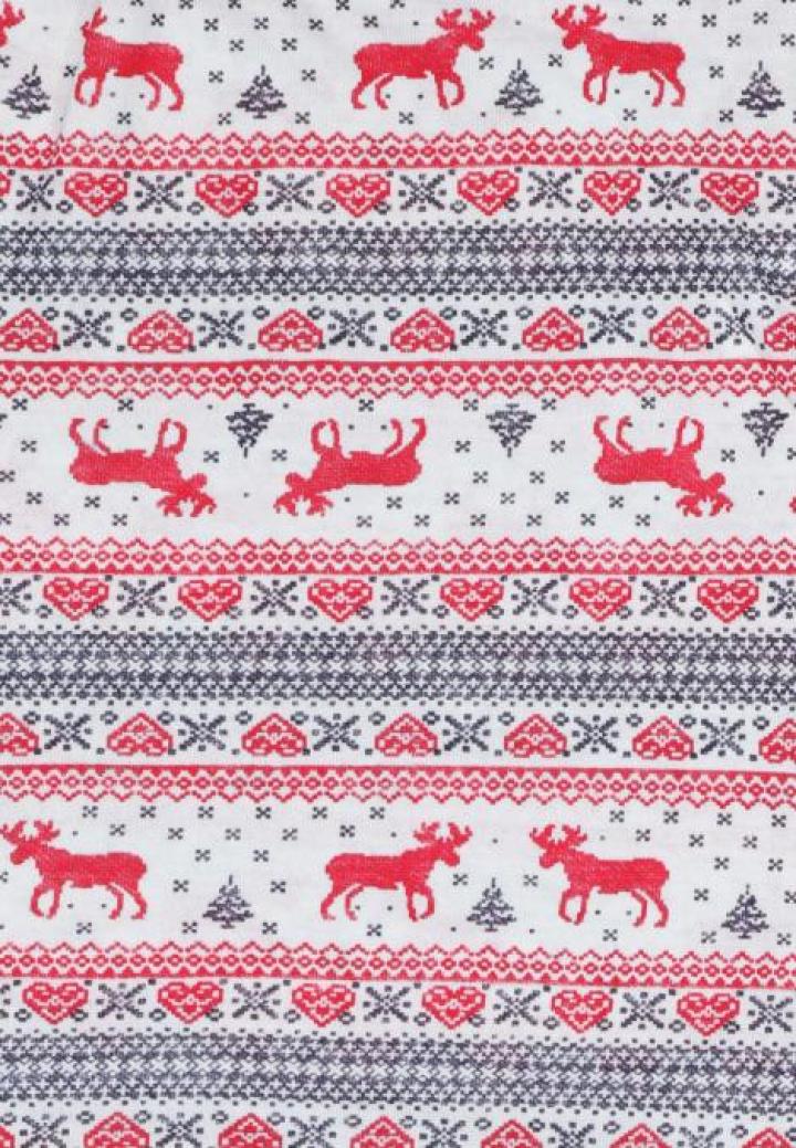 Pantaloni de Pijama Crăciun cu Reni – Roșii,