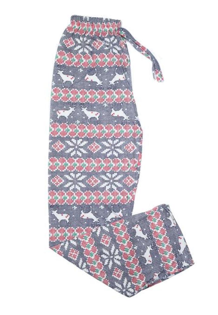 Pantaloni de Pijama cu Tematică de Crăciun – Reni,