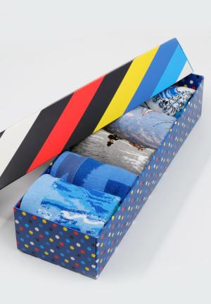 Set 5 Perechi Șosete Unisex Colorate – Imprimeuri Vesele + Cutie Cadou