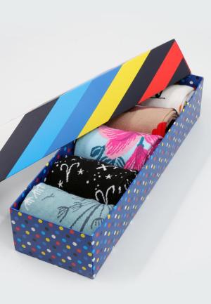 Set 5 Perechi Șosete Unisex Colorate – Imprimeuri Vesele + Cutie Cadou