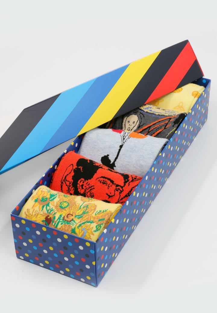 Set 5 Perechi Șosete Unisex Colorate – Imprimeuri Vesele + Cutie Cadou