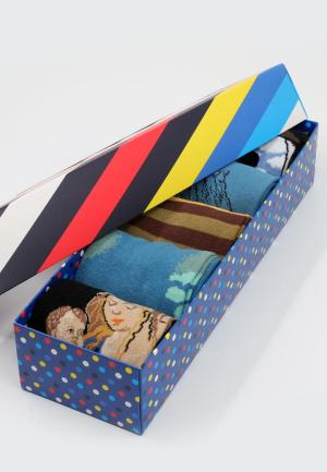 Set 5 Perechi Șosete Unisex Colorate – Imprimeuri Vesele + Cutie Cadou