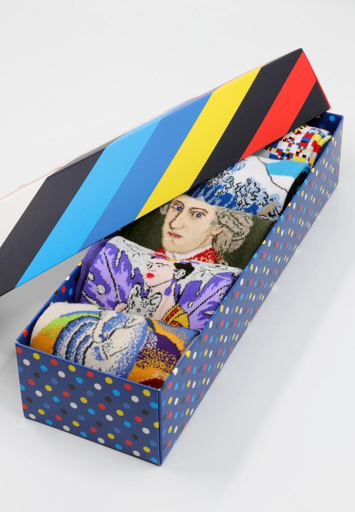 Set 5 Perechi Șosete Unisex Colorate – Imprimeuri Vesele + Cutie Cadou