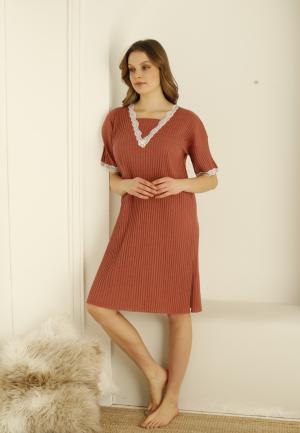 Rochie Dama Plisată cu Dantelă la Gât și Mâneci