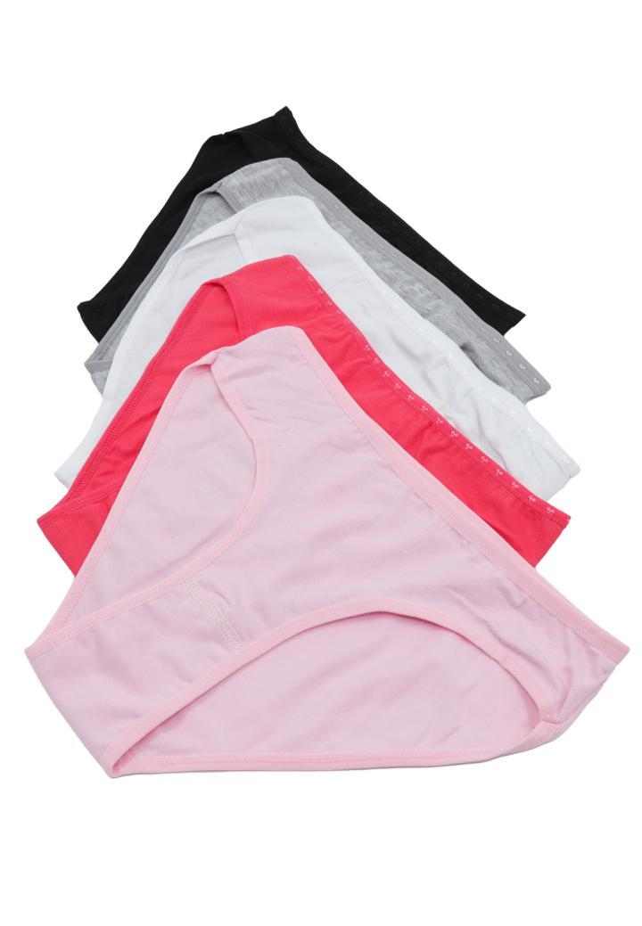 Chiloți Clasic Damă – Set 5 Bucăți Colorate