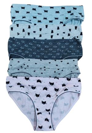 Chiloți Damă Clasic Pisică – Set 5 Bucăți