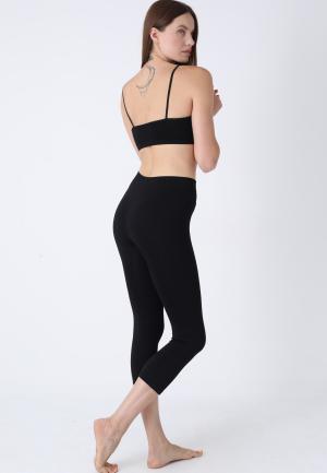 Colanți trei sferturi negru pentru femei