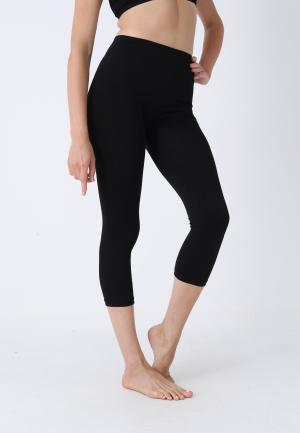 Colanți trei sferturi negru pentru femei