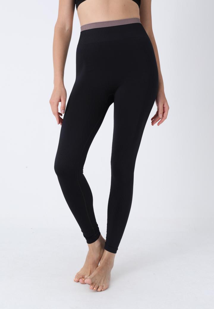 Colanți damă cu talie elastică, culoare negru