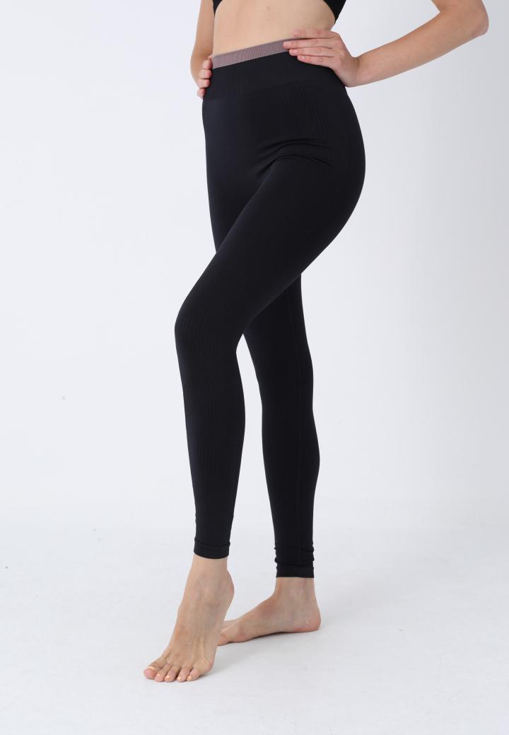 Colanți damă cu talie elastică, culoare negru