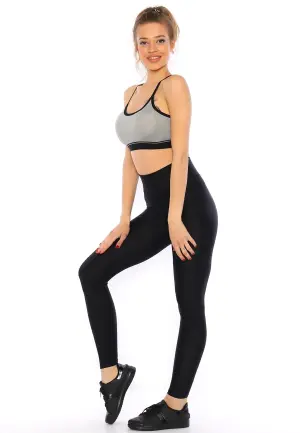 Colanți damă lucioși Negru – subțiri, mulați, material elastic