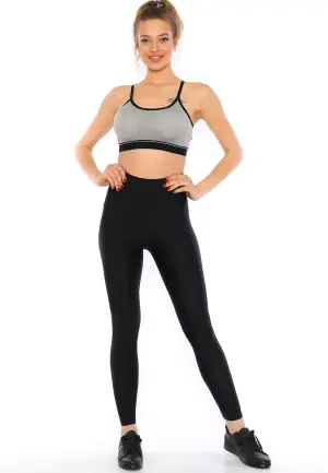 Colanți damă lucioși Negru – subțiri, mulați, material elastic