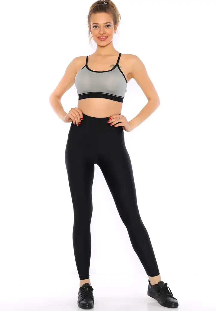 Colanți damă lucioși Negru – subțiri, mulați, material elastic