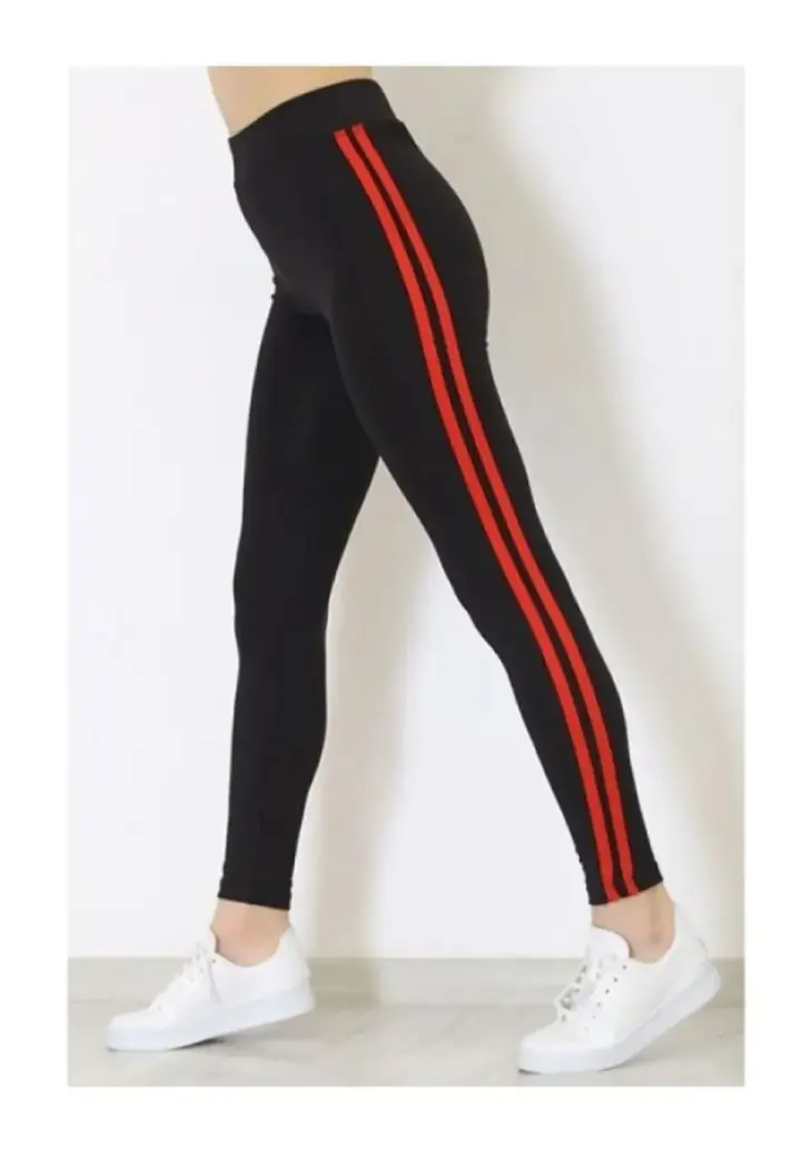 Colanți de Damă Vătuți cu Dungi Roșii