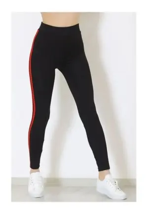 Colanți de Damă Vătuți cu Dungi Roșii