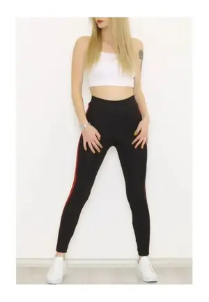 Colanți de Damă Vătuți cu Dungi Roșii